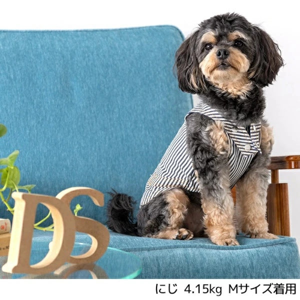 ディーズチャット D's CHAT ストライプバーガータンク【犬服 小型犬 ドッグウェア トップス タンクトップ】