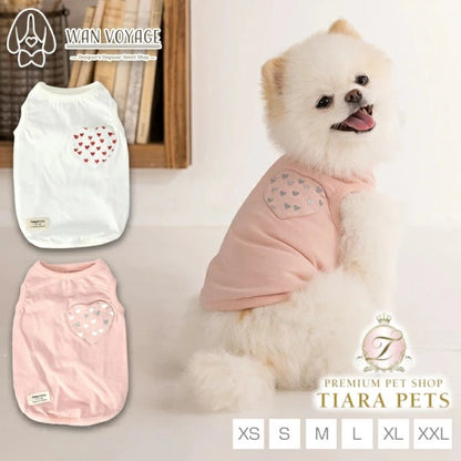 ティノティート TINOTITO ハートポケットタンク【小型犬 犬服 トップス タンクトップ カジュアル】