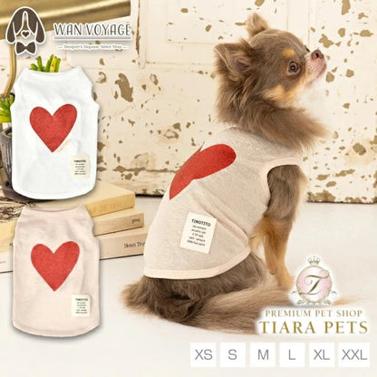 ティノティート TINOTITO ラメハートタンク【小型犬 犬服 トップス タンクトップ カジュアル】