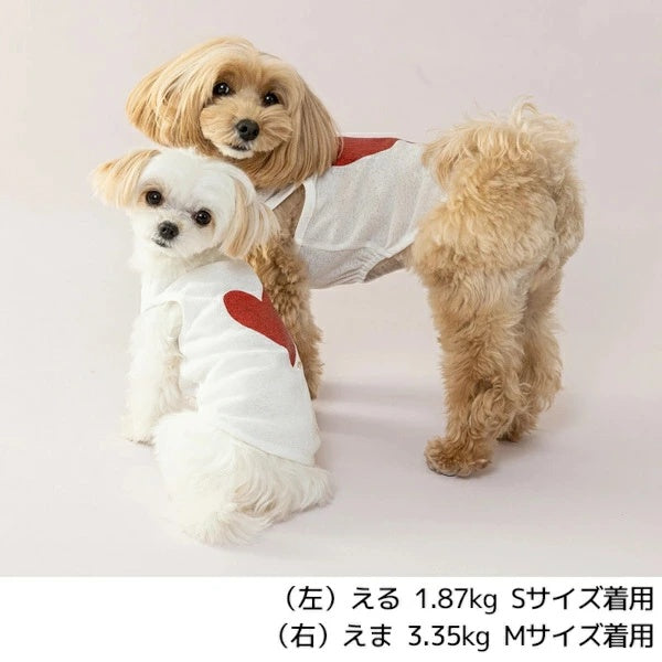 ティノティート TINOTITO ラメハートタンク【小型犬 犬服 トップス タンクトップ カジュアル】