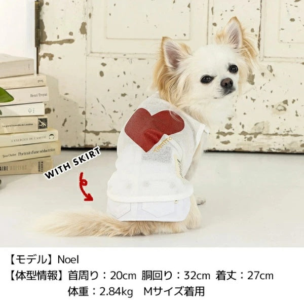 ティノティート TINOTITO ラメハートタンク【小型犬 犬服 トップス タンクトップ カジュアル】