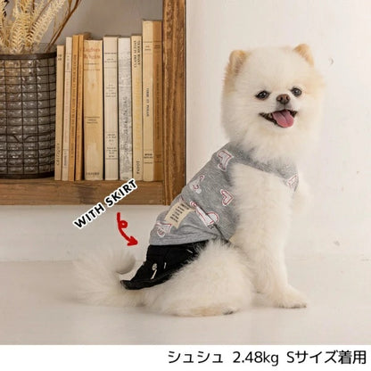 ティノティート TINOTITO ハートプリントタンク【小型犬 犬服 トップス タンクトップ カジュアル】