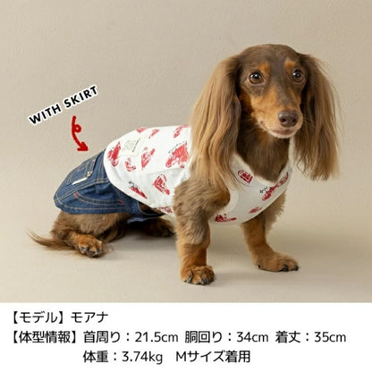 ティノティート TINOTITO ハートプリントタンク【小型犬 犬服 トップス タンクトップ カジュアル】