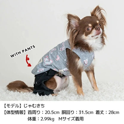 ティノティート TINOTITO ハートプリントタンク【小型犬 犬服 トップス タンクトップ カジュアル】