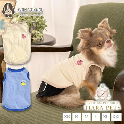 ティノティート TINOTITO モコモコ刺しゅうタンク【小型犬 犬服 トップス タンクトップ カジュアル】