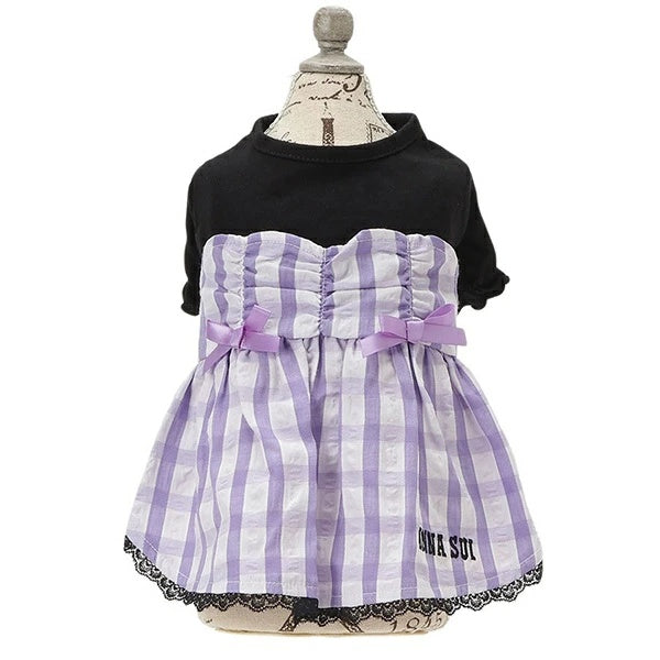 アナ スイ ANNA SUI ギンガムチェックドッキングワンピ【小型犬 犬服 ワンピース ドレス キャミソール セレブ】