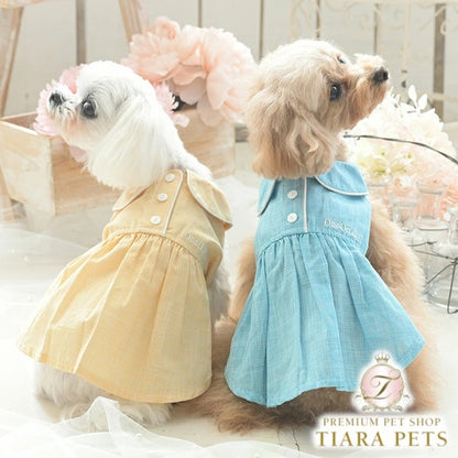 ワンオクターヴ One Octave シャツドレス【小型犬 犬服 ウエア ワンピース ドレス シャツ セレブ】