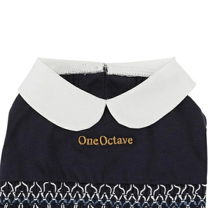 ワンオクターヴ One Octave 襟付きスモッキングワンピース【小型犬 犬服 ウエア ワンピース ドレス セレブ】