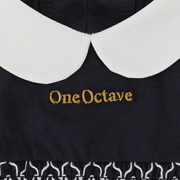 ワンオクターヴ One Octave 襟付きスモッキングワンピース【小型犬 犬服 ウエア ワンピース ドレス セレブ】