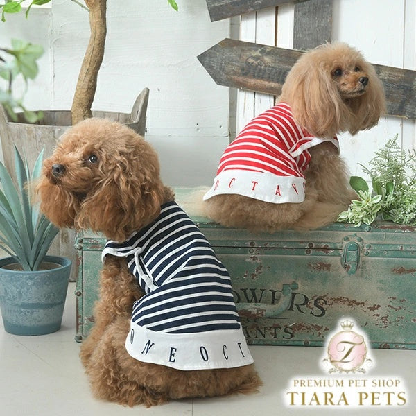 ワンオクターヴ One Octave フリル袖ワンピース【小型犬 犬服 ウエア ワンピース ドレス セレブ】