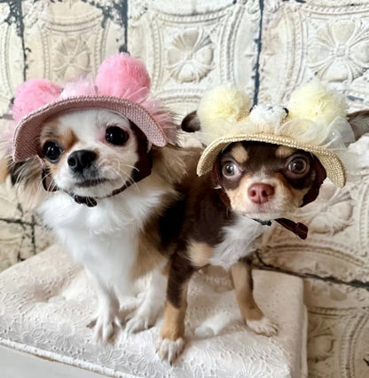 ★受注生産★ガーデン オブ エデン Garden of Eden 麦わらキラキラこぐまHAT【小型犬 セレブ 帽子 キャップ ハット】