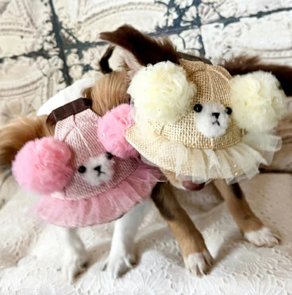 ★受注生産★ガーデン オブ エデン Garden of Eden 麦わらキラキラこぐまHAT【小型犬 セレブ 帽子 キャップ ハット】