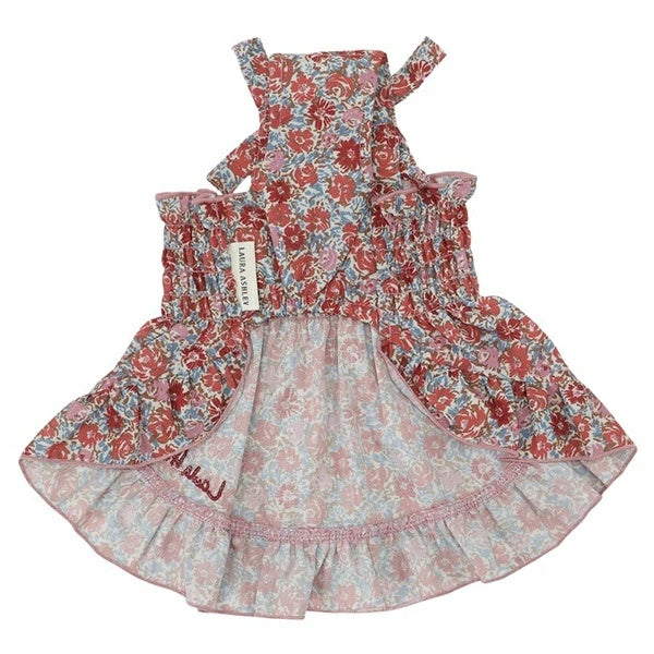 ローラアシュレイ LAURA ASHLEY スモッキング刺繍キャミワンピース【小型犬 犬服 ウエア ワンピース ドレス セレブ】