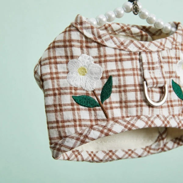 ルイスドッグ louisdog Walk With Me/Brown Check【小型犬 犬用 カラー 首輪 ハーネス セット セレブ】