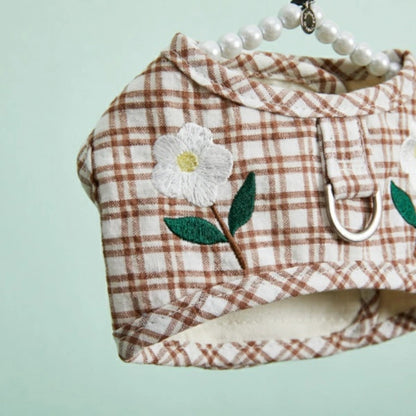 ルイスドッグ louisdog Walk With Me/Brown Check【小型犬 犬用 カラー 首輪 ハーネス セット セレブ】