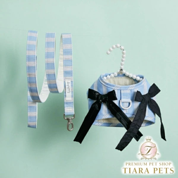 ルイスドッグ louisdog Walk With Me/Blue Silk【小型犬 犬用 カラー 首輪 ハーネス セット セレブ】