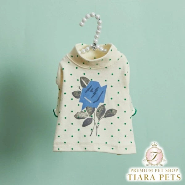 ルイスドッグ louisdog Blue Rose TEE【小型犬 犬服 トップス Tシャツ カットソー セレブ】