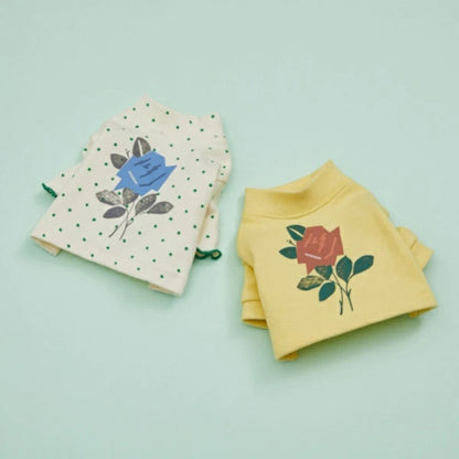 ルイスドッグ louisdog Blue Rose TEE【小型犬 犬服 トップス Tシャツ カットソー セレブ】