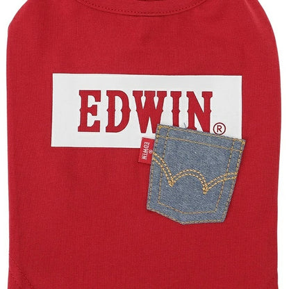 エドウイン EDWIN デニムポケットボックスロゴタンク【犬服 ウエア トップス タンクトップ カジュアル】