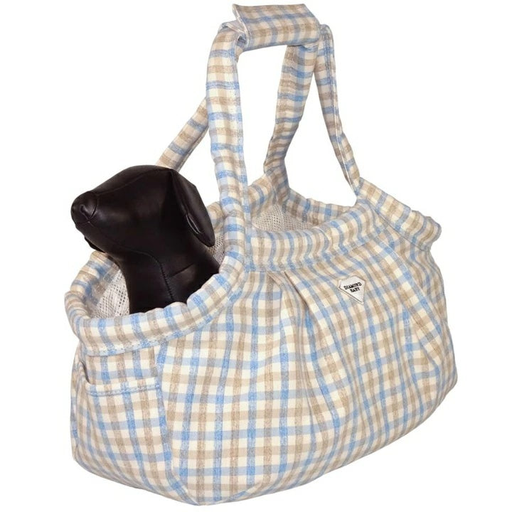 ダイヤモンドベイビー Diamond Baby DB Style キャリーバッグ ナチュラルメローギンガム【小型犬 猫用 小動物用 キャリーバッグ セレブ】