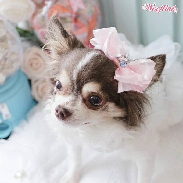 ウーフリンク WOOFLINK STARDUST HAIRBOW【小型犬 犬用 ヘアアクセサリー クリップ セレブ】