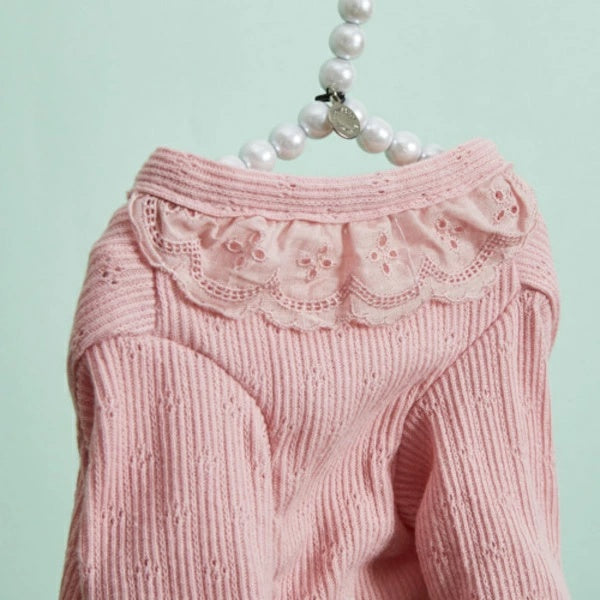 ルイスドッグ louisdog Eyelet All-in-One/Pink【小型犬 犬用 犬服 オールインワン ロンパース つなぎ セレブ】