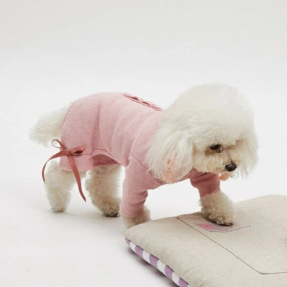 ルイスドッグ louisdog Eyelet All-in-One/Pink【小型犬 犬用 犬服 オールインワン ロンパース つなぎ セレブ】