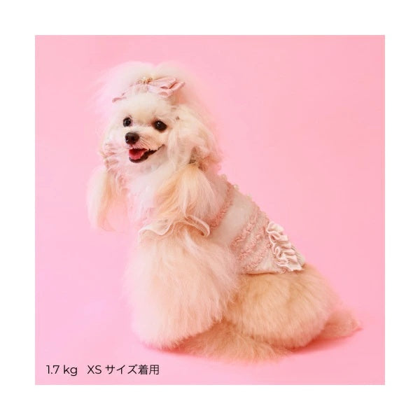ゴッドピヴァ GODPIVA★ご予約★ドットチュールフリルタンク ※4月下旬より順次発送【小型犬 犬服 トップス タンクトップ セレブ】