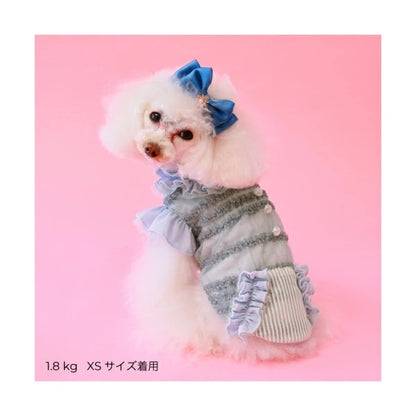 ゴッドピヴァ GODPIVA★ご予約★ドットチュールフリルタンク ※4月下旬より順次発送【小型犬 犬服 トップス タンクトップ セレブ】