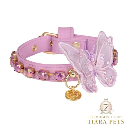 シャーロットドレス Charlotte's Dress Art. f1623N collar Butterfly liilac【小型犬用 犬用 カラー 首輪 セレブ】