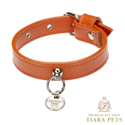 シャーロットドレス Charlotte's Dress Art. f1566N collar Hermes（シルバー仕様）【小型犬用 犬用 カラー 首輪 セレブ】