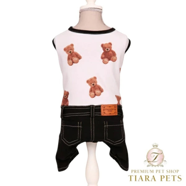 シャーロットドレス Charlotte's Dress Art. 4039 Jumpsuit Teddy Bear【小型犬用 犬服 ロンパース ジャンプスーツ つなぎ セレブ】