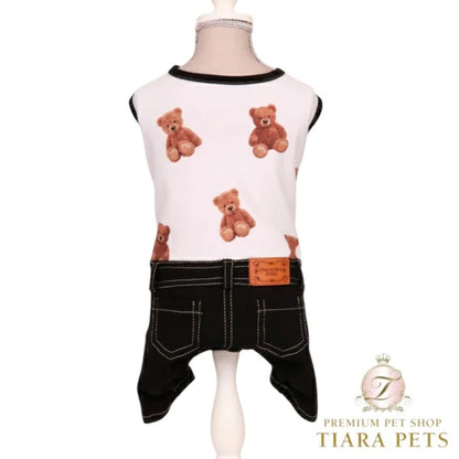 シャーロットドレス Charlotte's Dress Art. 4039 Jumpsuit Teddy Bear【小型犬用 犬服 ロンパース ジャンプスーツ つなぎ セレブ】