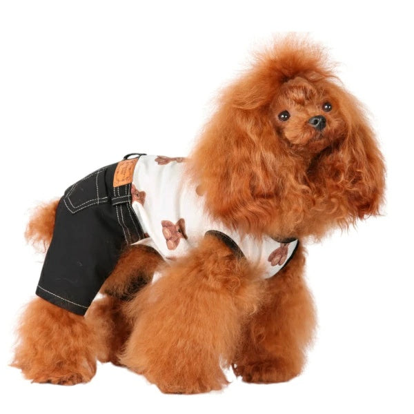 シャーロットドレス Charlotte's Dress Art. 4039 Jumpsuit Teddy Bear【小型犬用 犬服 ロンパース ジャンプスーツ つなぎ セレブ】