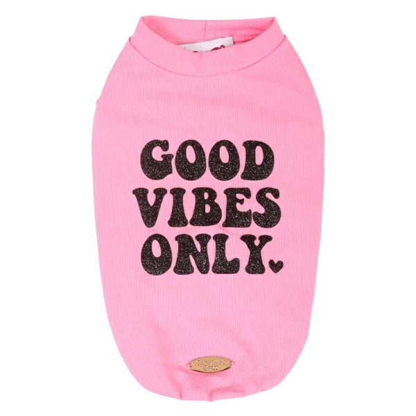 シャーロットドレス Charlotte's Dress Art. 5147 t-shirt Good Vibes【小型犬用 犬服 トップス Tシャツ セレブ】