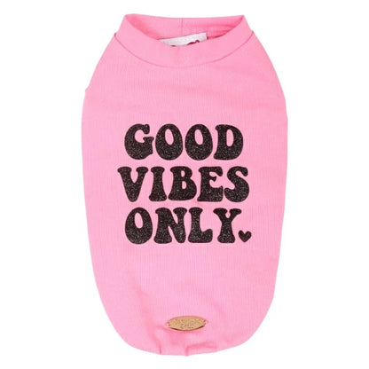シャーロットドレス Charlotte's Dress Art. 5147 t-shirt Good Vibes【小型犬用 犬服 トップス Tシャツ セレブ】