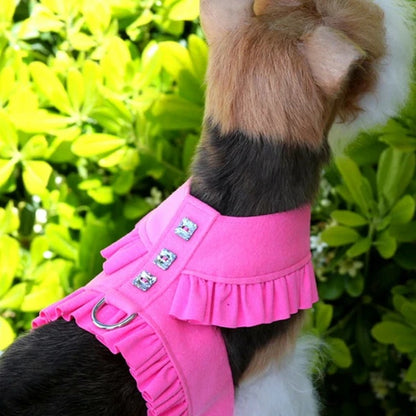 スーザンランシー Susan Lanci DESIGNS Pinafore Ruffles Tinkie Harness 受注生産【小型犬 犬用 ハーネス セレブ】