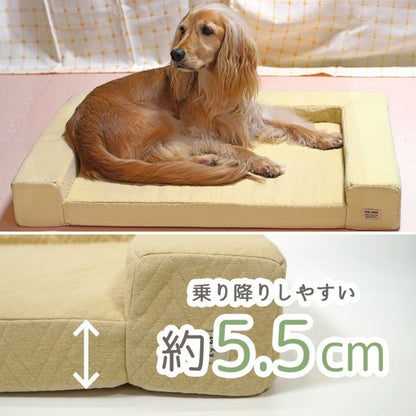 アイドッグ iDog UNAGE アンエイジ 体圧分散シニアローベッド カドラータイプ 撥水・防水キルト Lサイズ アイドッグ[RMCBD247]【小型犬 犬用 ソファ ベッド セット セレブ】
