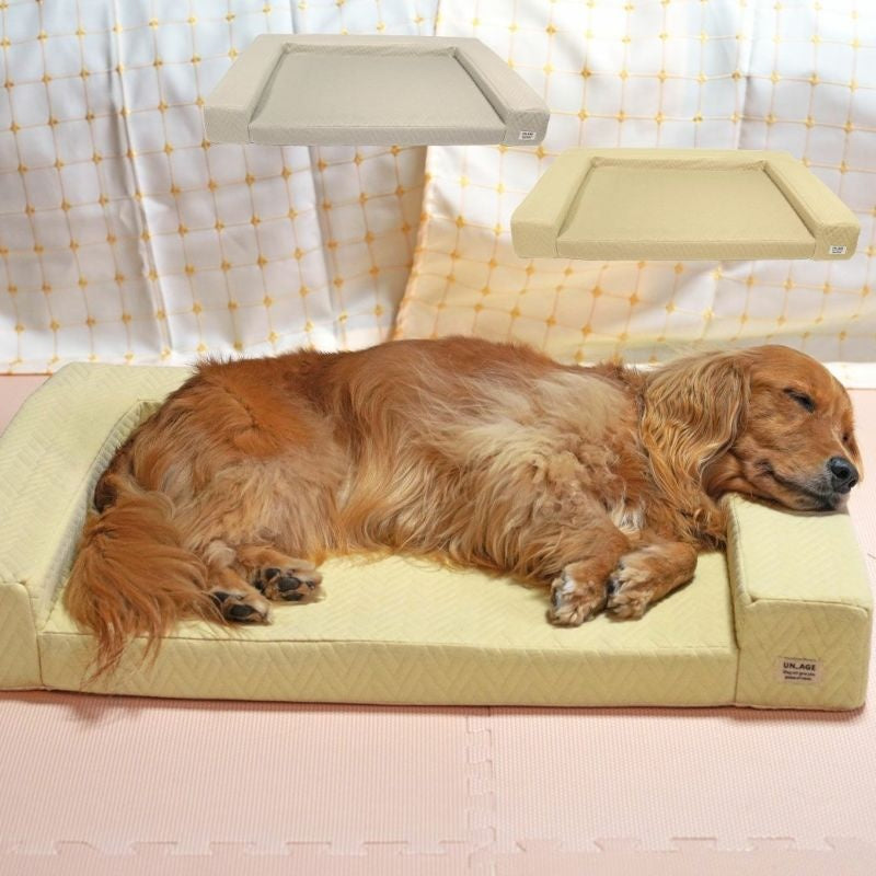 アイドッグ iDog UNAGE アンエイジ 体圧分散シニアローベッド カドラータイプ 撥水・防水キルト Lサイズ アイドッグ[RMCBD247]【小型犬 犬用 ソファ ベッド セット セレブ】