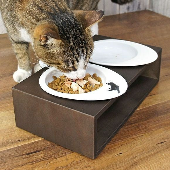 アイドッグ iDog オリジナル ドゥーエッグフードボウル浅皿 猫とみずたまり[BLFA037]【犬 食器 ダイニンググッズ フードボウル】