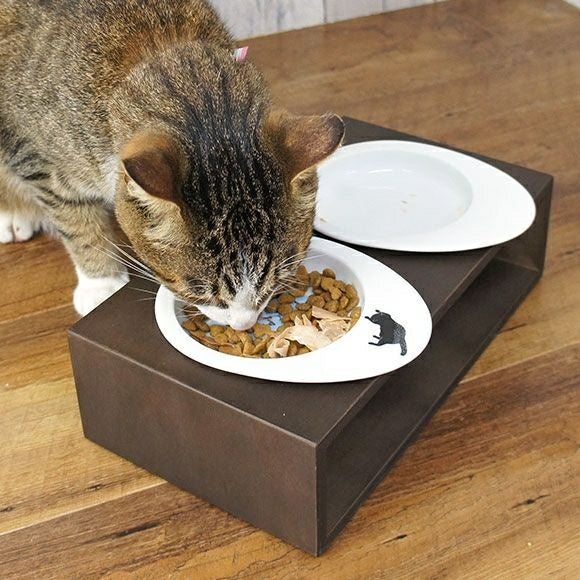 アイドッグ iDog オリジナル ドゥーエッグフードボウル浅皿 猫とみずたまり[BLFA037]【犬 食器 ダイニンググッズ フードボウル】