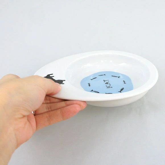 アイドッグ iDog オリジナル ドゥーエッグフードボウル浅皿 猫とみずたまり[BLFA037]【犬 食器 ダイニンググッズ フードボウル】
