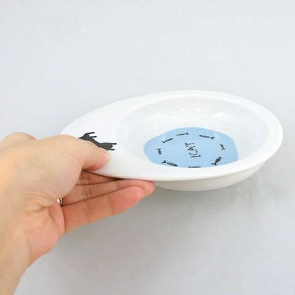 アイドッグ iDog オリジナル ドゥーエッグフードボウル浅皿 猫とみずたまり[BLFA037]【犬 食器 ダイニンググッズ フードボウル】