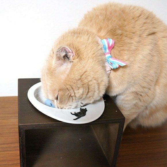 アイドッグ iDog オリジナル ドゥーエッグフードボウル浅皿 猫とみずたまり[BLFA037]【犬 食器 ダイニンググッズ フードボウル】