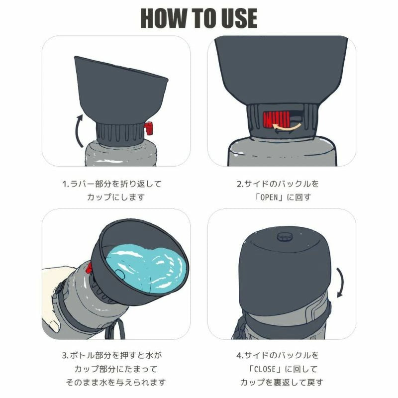 アイドッグ iDog TREKNINE FOLDABLE PET WATER BOTTLE 折りたたみ式給水ボトル トレックナイン アイドッグ[17648]【犬 食器 ダイニンググッズ フードボウル】