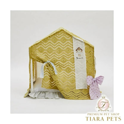 ルイスドッグ louisdog Peekboo/Solei Cabana Cushion Cover【小型犬 犬用 ハウス ピーカブー クッションカバー セレブ】