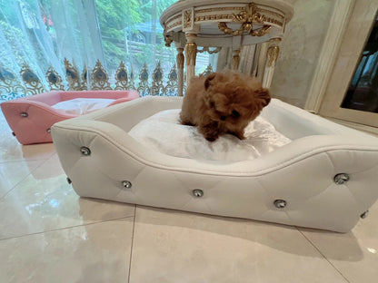 ビジュースクエアベッド【ビジュー ラグジュアリー 犬 小型犬 ベッド ソファー】