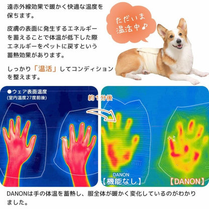 アイドッグ iDog UNAGE アンエイジ DANON ウェルネス温活ペット腹巻き ロングタイプ アイドッグ メール便OK[16850]【シニア 犬用 服 セレブ】