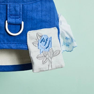 ルイスドッグ louisdog Walk With Me/Blue Rose【小型犬 犬用 ハーネス リード カラー セット セレブ】