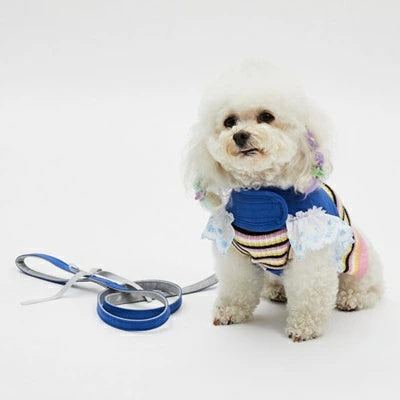 ルイスドッグ louisdog Walk With Me/Blue Rose【小型犬 犬用 ハーネス リード カラー セット セレブ】